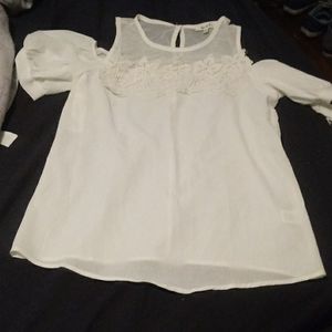 White shear blouse